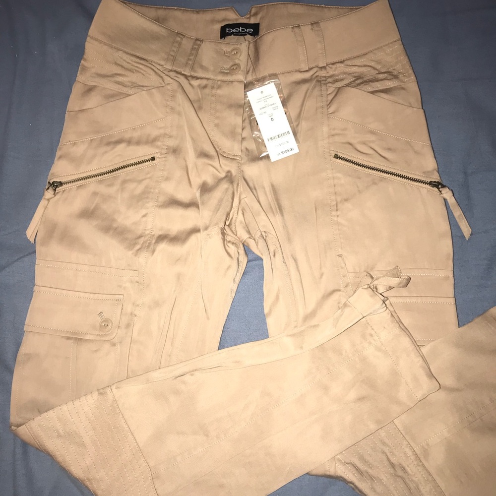 Beige cargo pants from bebe in a size 0